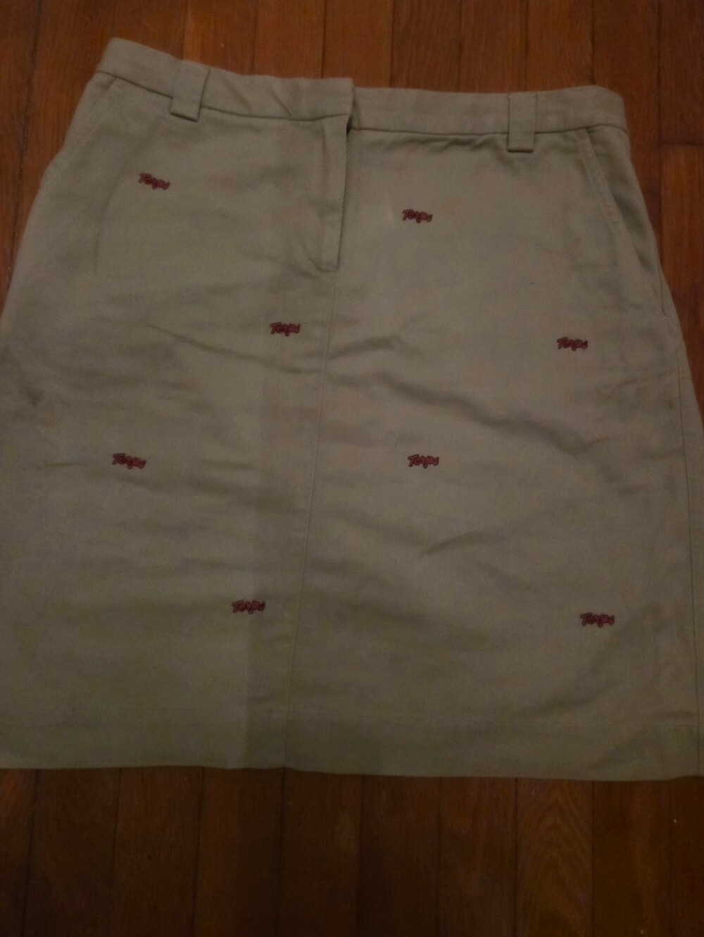 Univerisity Of Maryland " Terps" Khaki Skirt Sz12